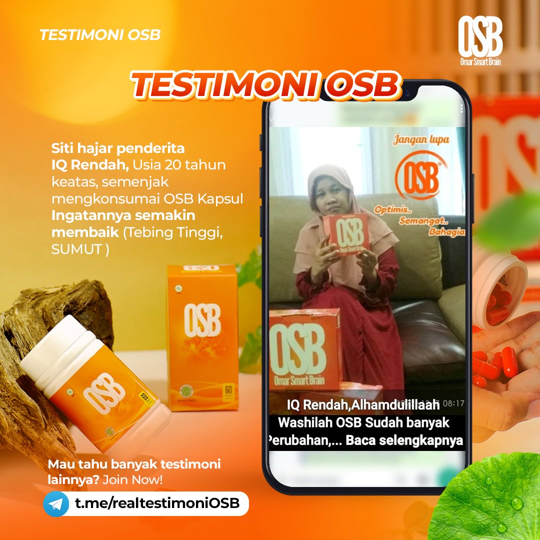 Testimoni konsumen OSB — ingatan membaik