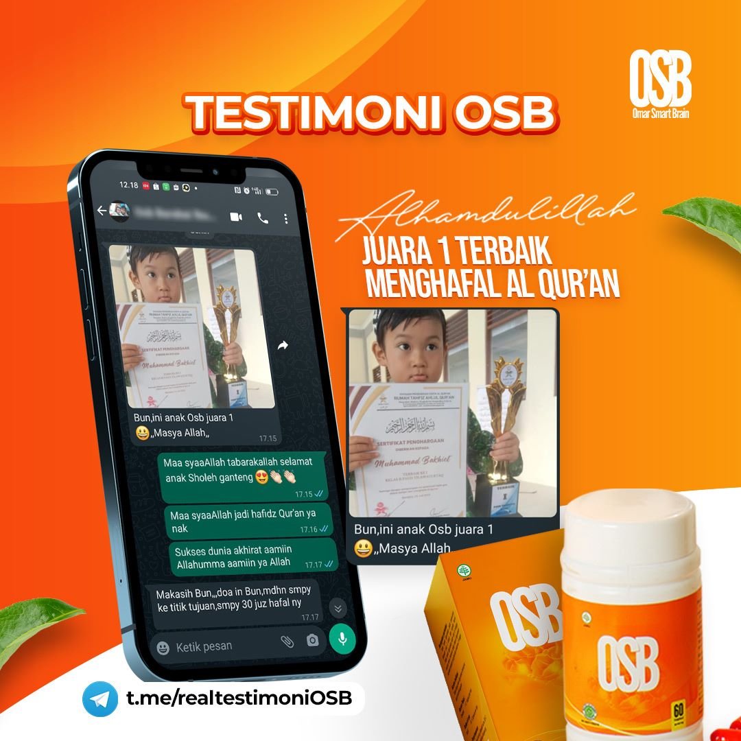 Testimoni konsumen OSB — anak juara 1 menghafal Al-Quran